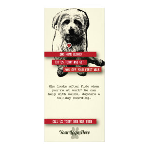Publicitaire Carte de support de marcheur de chien -
