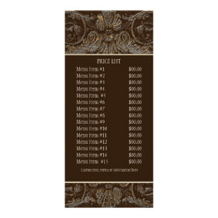 Publicitaire Carte de taux d'affaires - Elégant or antique baro