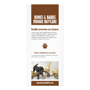 Publicitaire Carte Empreinte de patte de rack pour chien