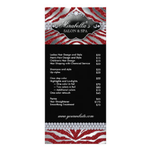 Publicitaire Carte en bijoux en rack Zebra luxe éperon rouge a