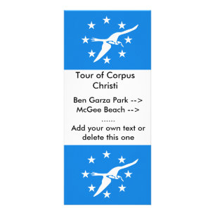 Publicitaire Carte en rack avec drapeau de Corpus Christi, U.S.