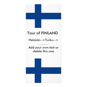Publicitaire Carte en rack avec drapeau de Finlande