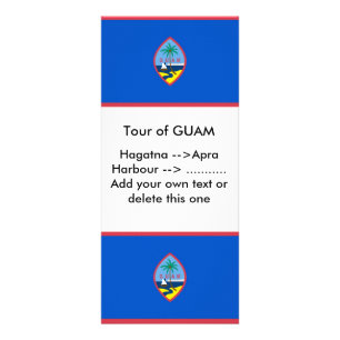 Publicitaire Carte en rack avec Drapeau de Guam, U.S.A.