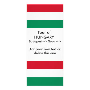 Publicitaire Carte en rack avec Drapeau de Hongrie
