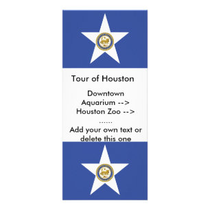 Publicitaire Carte en rack avec Drapeau de Houston, U.S.A.