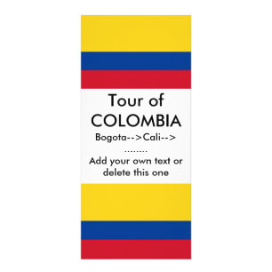 Publicitaire Carte en rack avec drapeau de la Colombie