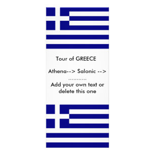 Publicitaire Carte en rack avec drapeau de la Grèce