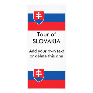 Publicitaire Carte en rack avec drapeau de la Slovaquie