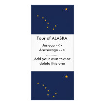 Carte en rack avec drapeau de l'Alaska, États-Unis