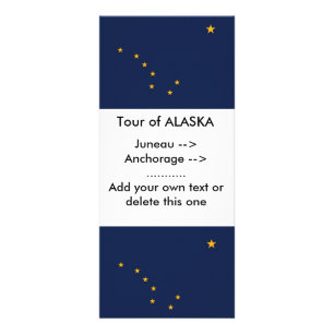 Publicitaire Carte en rack avec drapeau de l'Alaska, États-Unis