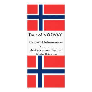 Publicitaire Carte en rack avec drapeau de Norvège