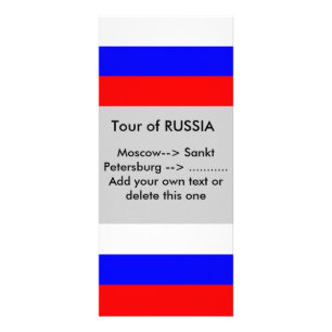 Publicitaire Carte en rack avec Drapeau de Russie