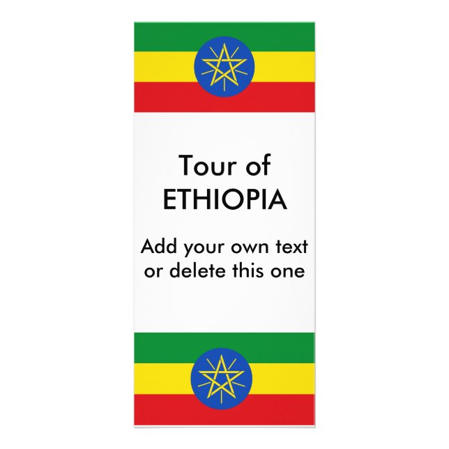 Publicitaire Carte en rack avec drapeau d'Éthiopie (Devant)