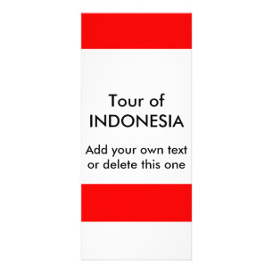 Publicitaire Carte en rack avec drapeau d'Indonésie