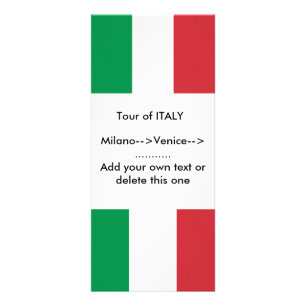 Publicitaire Carte en rack avec Drapeau d'Italie