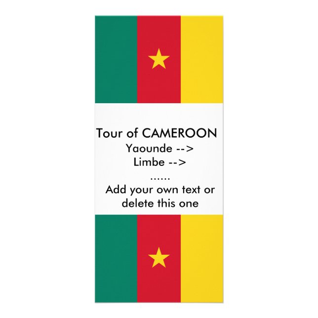 Publicitaire Carte en rack avec drapeau du Cameroun (Devant)