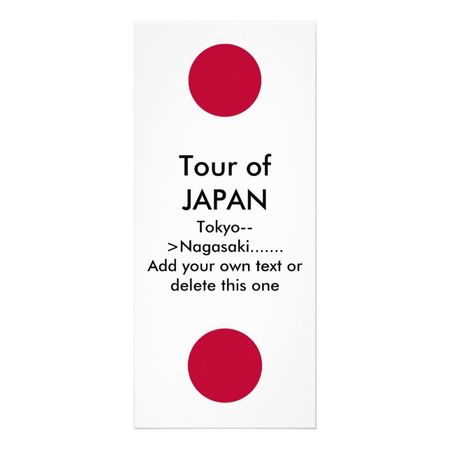 Publicitaire Carte en rack avec drapeau du Japon (Devant)