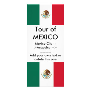 Publicitaire Carte en rack avec Drapeau du Mexique