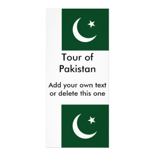 Publicitaire Carte en rack avec drapeau du Pakistan