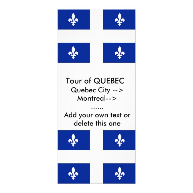 Publicitaire Carte en rack avec drapeau du Québec, Canada (Devant)