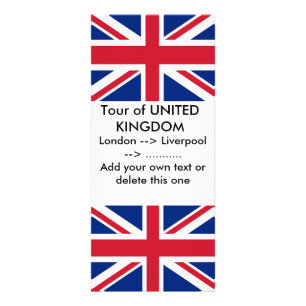 Publicitaire Carte en rack avec drapeau du Royaume-Uni