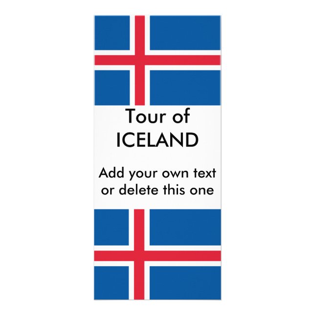 Publicitaire Carte en rack avec drapeau islandais (Devant)