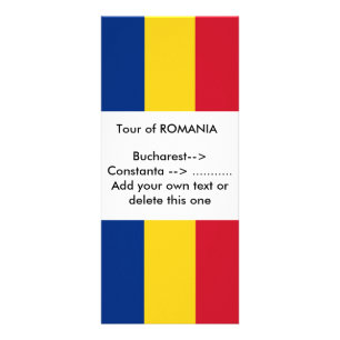 Publicitaire Carte en rack avec Drapeau Roumanie