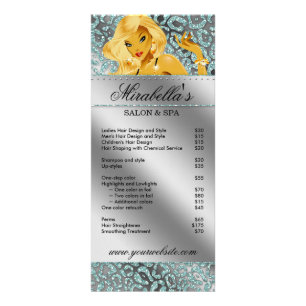Publicitaire Carte en rack de salon Bijoux Tanning Turquoise Sp