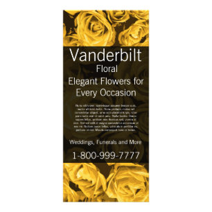 Publicitaire Carte en rack Rose Floral Company Florist Gold
