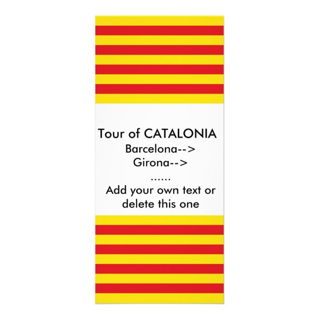 Publicitaire Carte Rack avec Drapeau Catalonia (Devant)