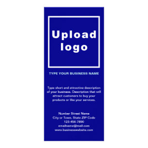 Publicitaire Carte rack bleue pour entreprise