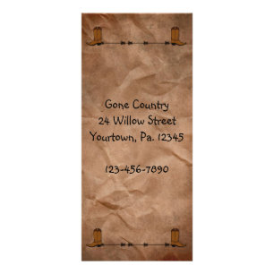 Publicitaire Carte rack Boot Cowboy