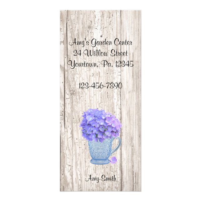 Publicitaire Carte Rack Country Hydrangea (Devant)