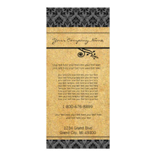 Publicitaire Carte rack Damas noir et or