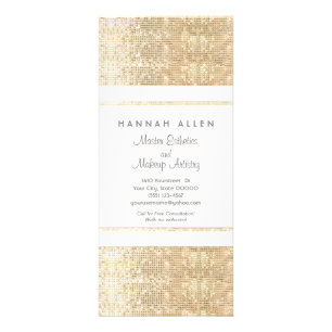Publicitaire Carte rack de maquillage Faux Gold Sequins