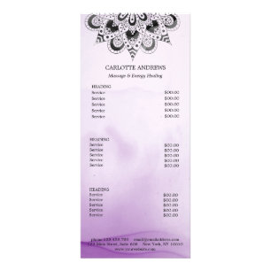 Publicitaire Carte Rack du Yoga Mandala Sun Salon