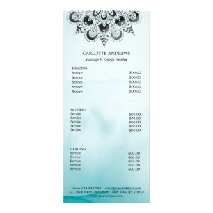 Publicitaire Carte Rack du Yoga Mandala Sun Salon