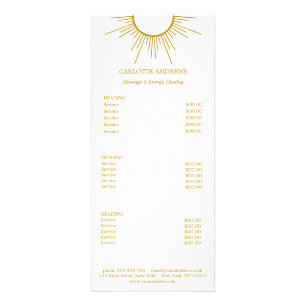 Publicitaire Carte Rack du Yoga Mandala Sun Salon