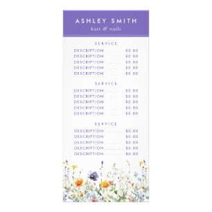 Publicitaire Carte rack fleur sauvage
