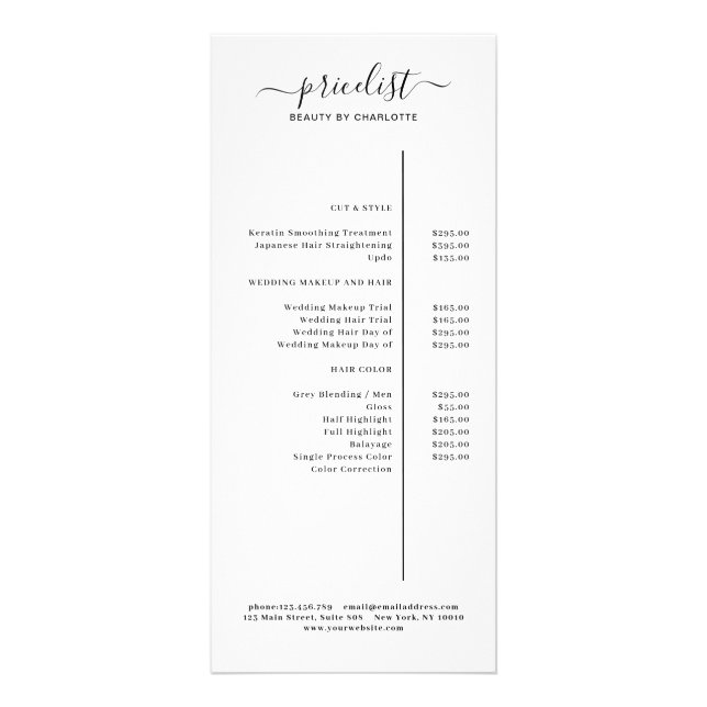 Publicitaire Carte rack moderne (Devant)