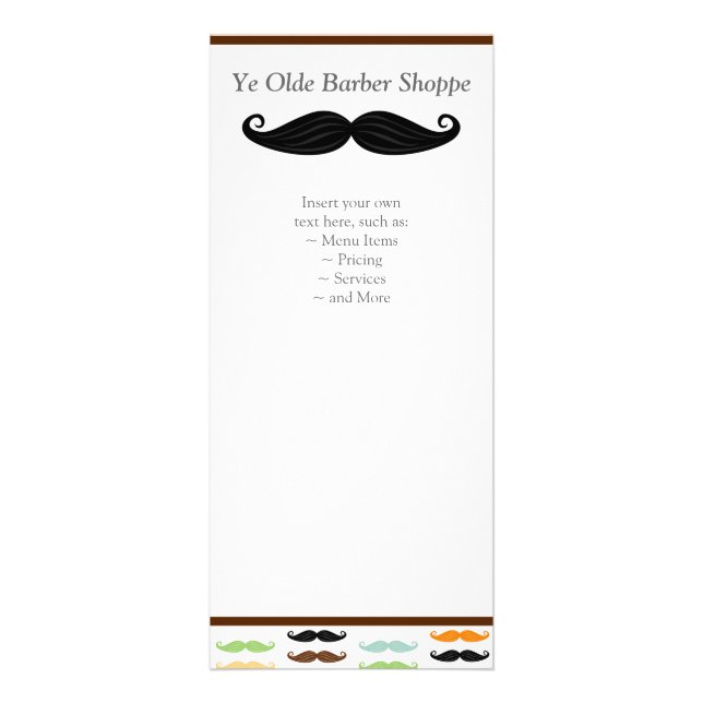 Publicitaire Carte rack Mustache (Devant)
