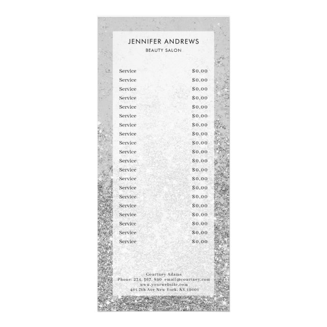 Publicitaire Carte rack parties scintillant (Devant)