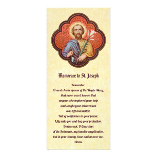 Publicitaire Carte Rack St Joseph avec Memorare & Litany