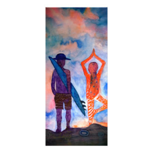 Publicitaire Carte surf Yoga Summer