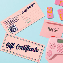 Publicitaire Certificat Retro Typographie Carte cadeau d'affair