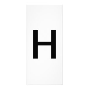 Publicitaire Lettre alphabétique H Carte d'éducation à l'appren