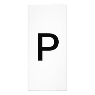 Publicitaire Lettre alphabétique P Carte d'éducation à l'appren