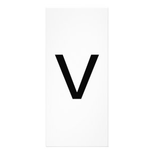 Publicitaire Lettre alphabétique V Carte d'éducation à l'appren