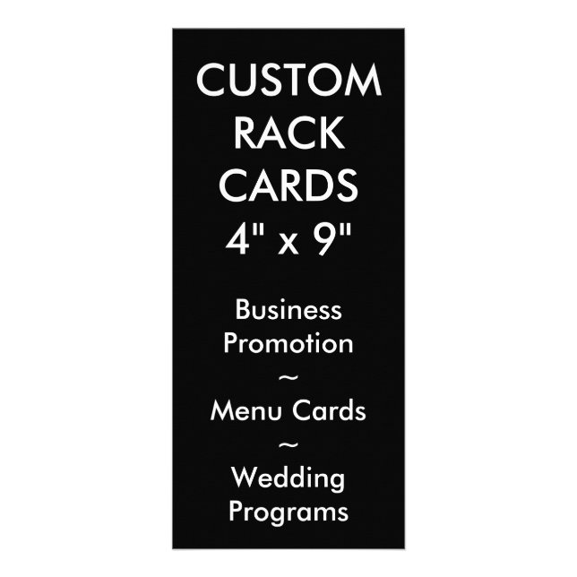 Publicitaire Modèle blanc de carte en rack personnalisée (Devant)