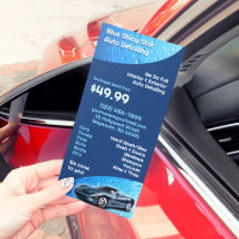 Modèle de carte de rack de détail automobile